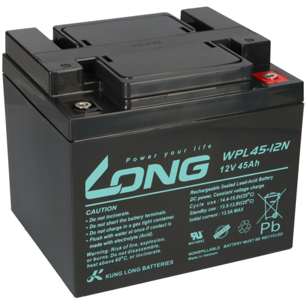 Kung Long Akku 12V 45Ah Pb Batterie Bleigel